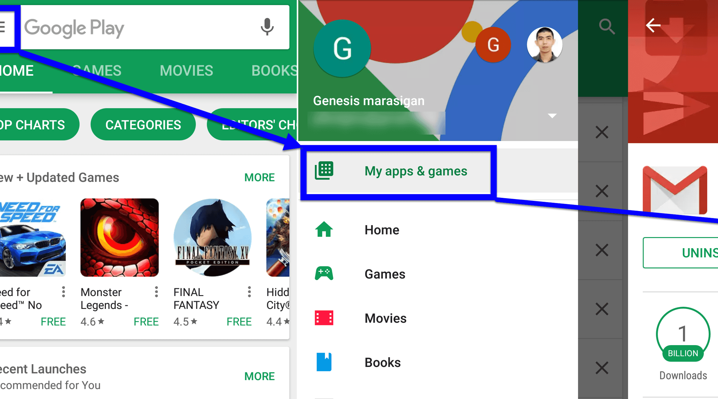 Update Gmail Application