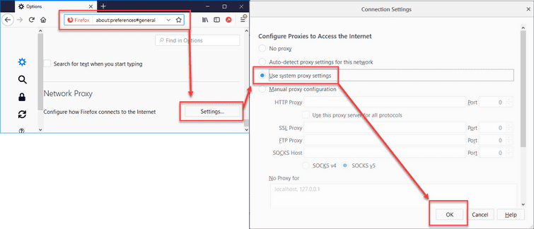 Disable Network Proxy