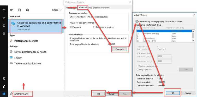 Disable Virtual Memory