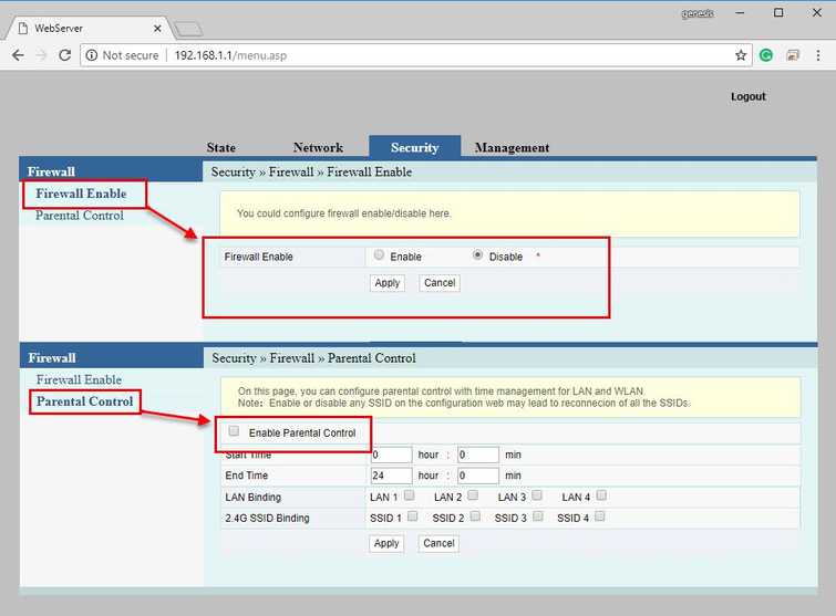 Turn off Router Firewall and Enable DMZ