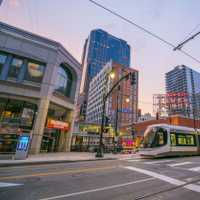 KANSAS CITY, KA - MARCH 23: Kansas City downtown skyline on March 23, 2018