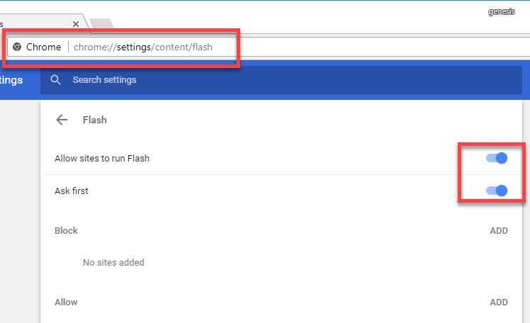 Setting content. Chrome://settings/. Chrome Flash Edition. Search settings. Flash setting.