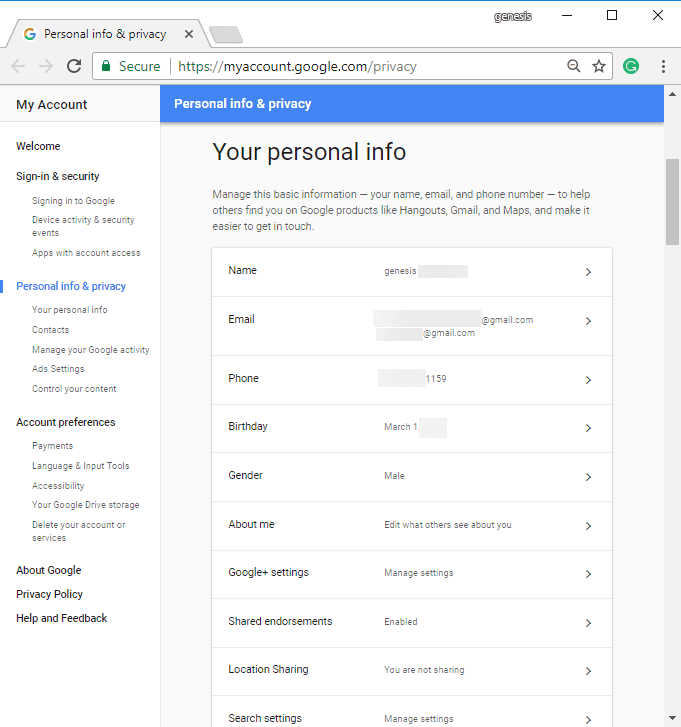 Fill in Your Personal Information