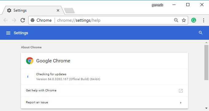 Update Google Chrome