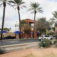 Downtown street scene in Chandler, Arizona