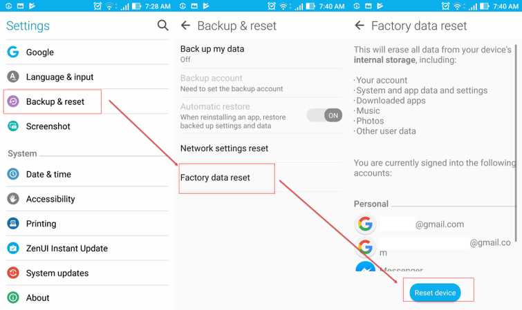 Reset to Factory Setting