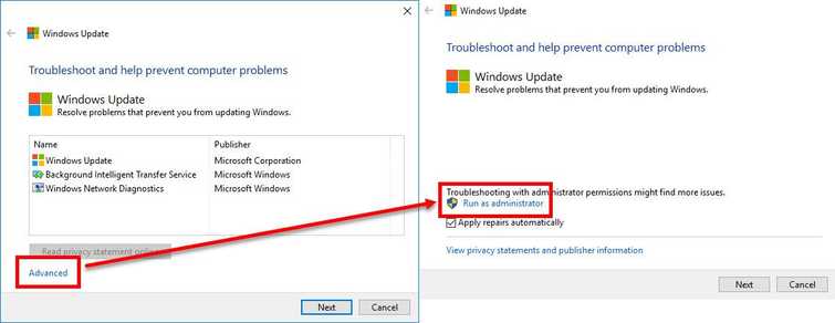 Run Windows Update Troubleshooter