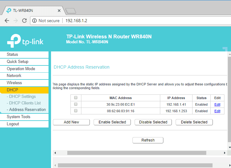 Add PS4 MAC address to the Router Reserve list