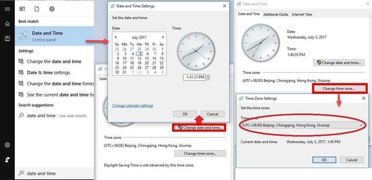 Configure Date and Time