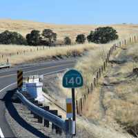 Modesto, California, USA - july 12 2016 : the landscape and road in Modesto area